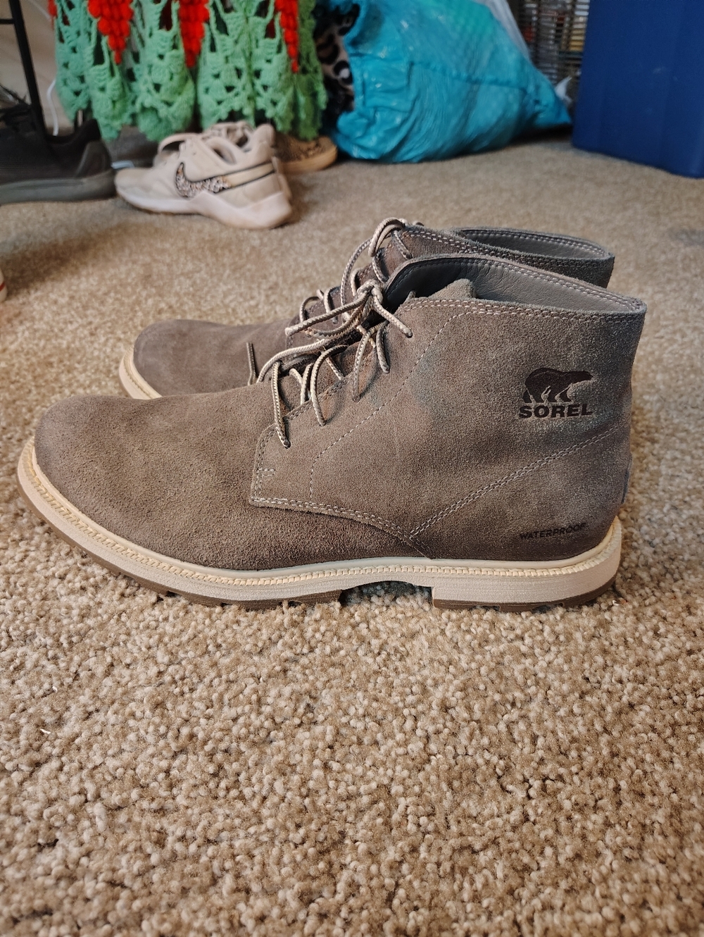 Men's Grey Size 10.5 Sorel Madison Chukka Waterproof Boot Suede